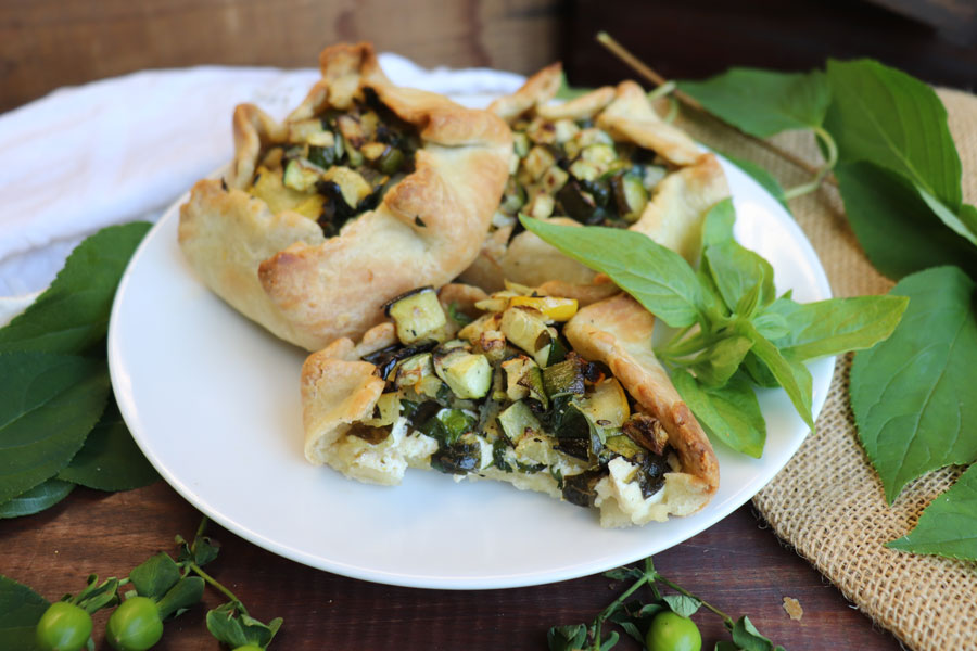 Grilled Zucchini + Basil Galette Grilled Zucchini + Basil Galette