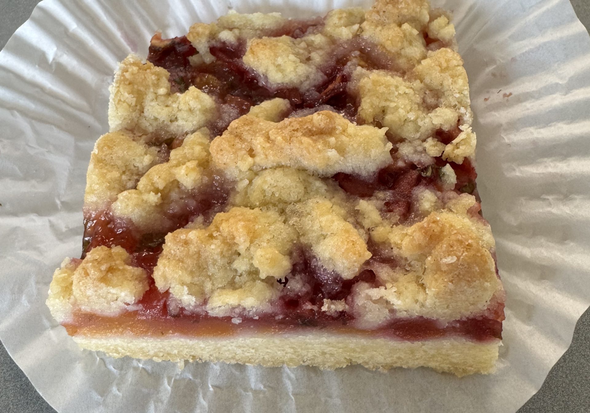 PEACH + BASIL CRUMB BAR